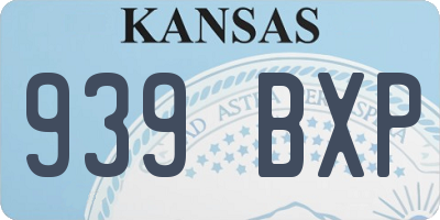 KS license plate 939BXP