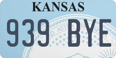 KS license plate 939BYE