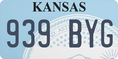 KS license plate 939BYG