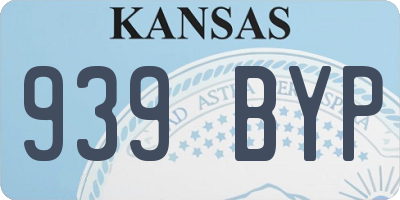 KS license plate 939BYP