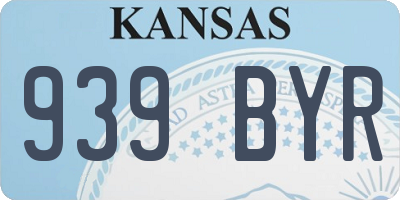 KS license plate 939BYR