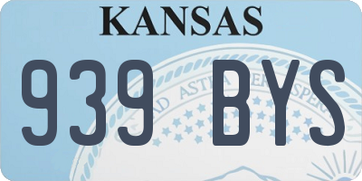 KS license plate 939BYS