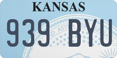 KS license plate 939BYU