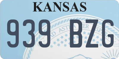 KS license plate 939BZG