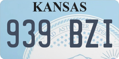 KS license plate 939BZI