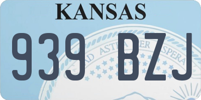 KS license plate 939BZJ