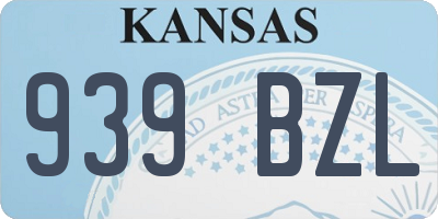 KS license plate 939BZL