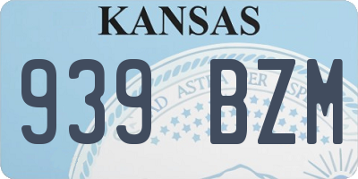 KS license plate 939BZM