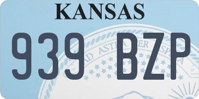 KS license plate 939BZP
