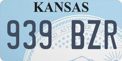 KS license plate 939BZR