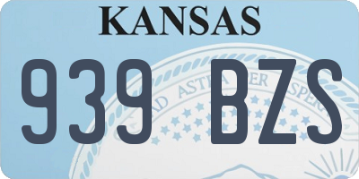 KS license plate 939BZS