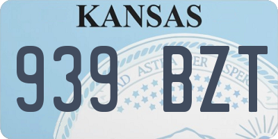 KS license plate 939BZT