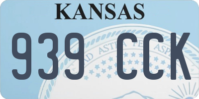 KS license plate 939CCK