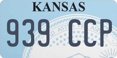 KS license plate 939CCP