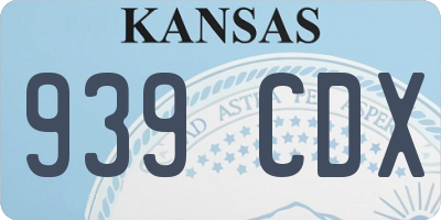 KS license plate 939CDX