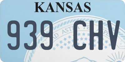 KS license plate 939CHV