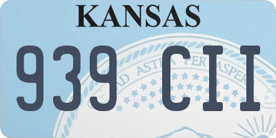 KS license plate 939CII