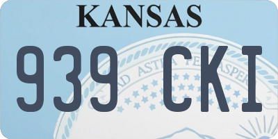 KS license plate 939CKI