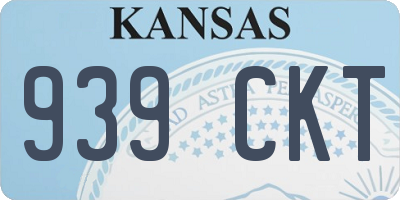 KS license plate 939CKT