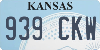 KS license plate 939CKW
