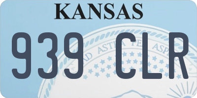 KS license plate 939CLR