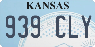 KS license plate 939CLY