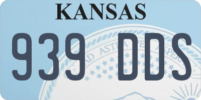 KS license plate 939DDS