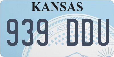 KS license plate 939DDU