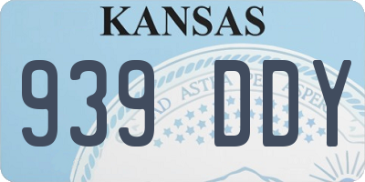 KS license plate 939DDY