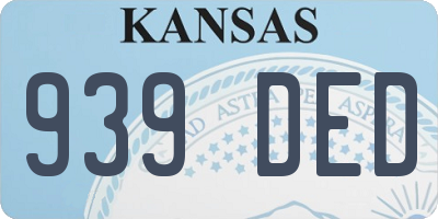 KS license plate 939DED