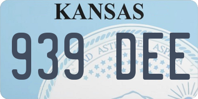 KS license plate 939DEE