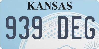 KS license plate 939DEG
