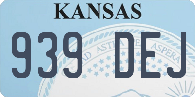 KS license plate 939DEJ