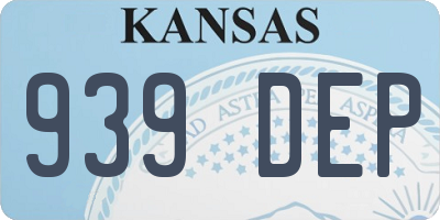 KS license plate 939DEP