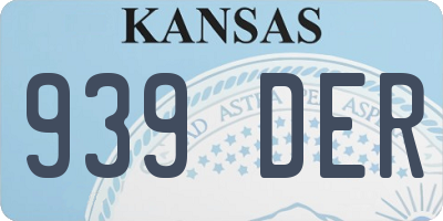 KS license plate 939DER
