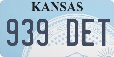 KS license plate 939DET
