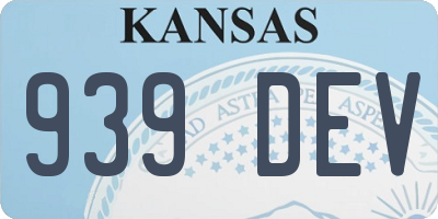 KS license plate 939DEV