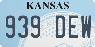 KS license plate 939DEW