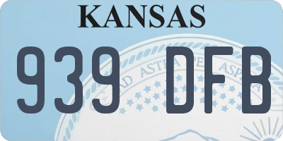 KS license plate 939DFB