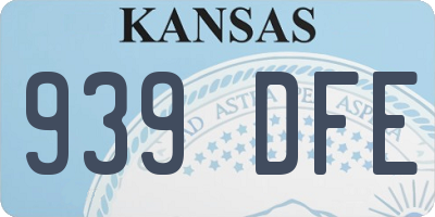 KS license plate 939DFE