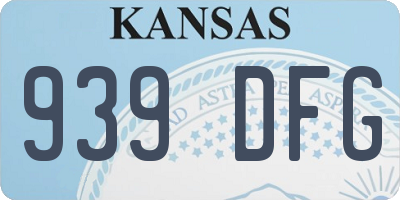 KS license plate 939DFG
