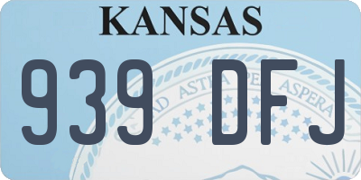 KS license plate 939DFJ