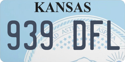 KS license plate 939DFL