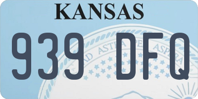 KS license plate 939DFQ