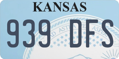 KS license plate 939DFS