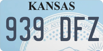 KS license plate 939DFZ