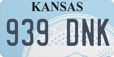 KS license plate 939DNK