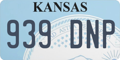 KS license plate 939DNP