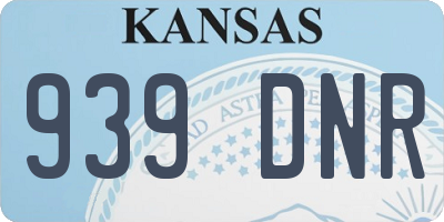 KS license plate 939DNR
