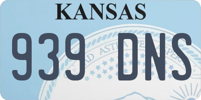 KS license plate 939DNS